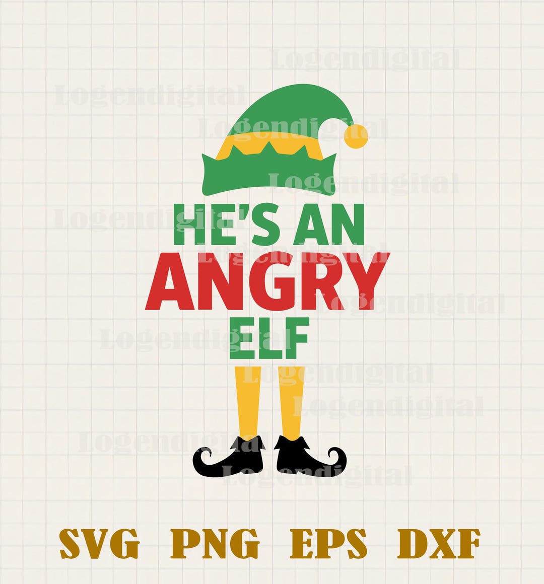 He's an Angry Elf SVG, Elf Christmas Svg, Funny Couple Christmas Elf ...