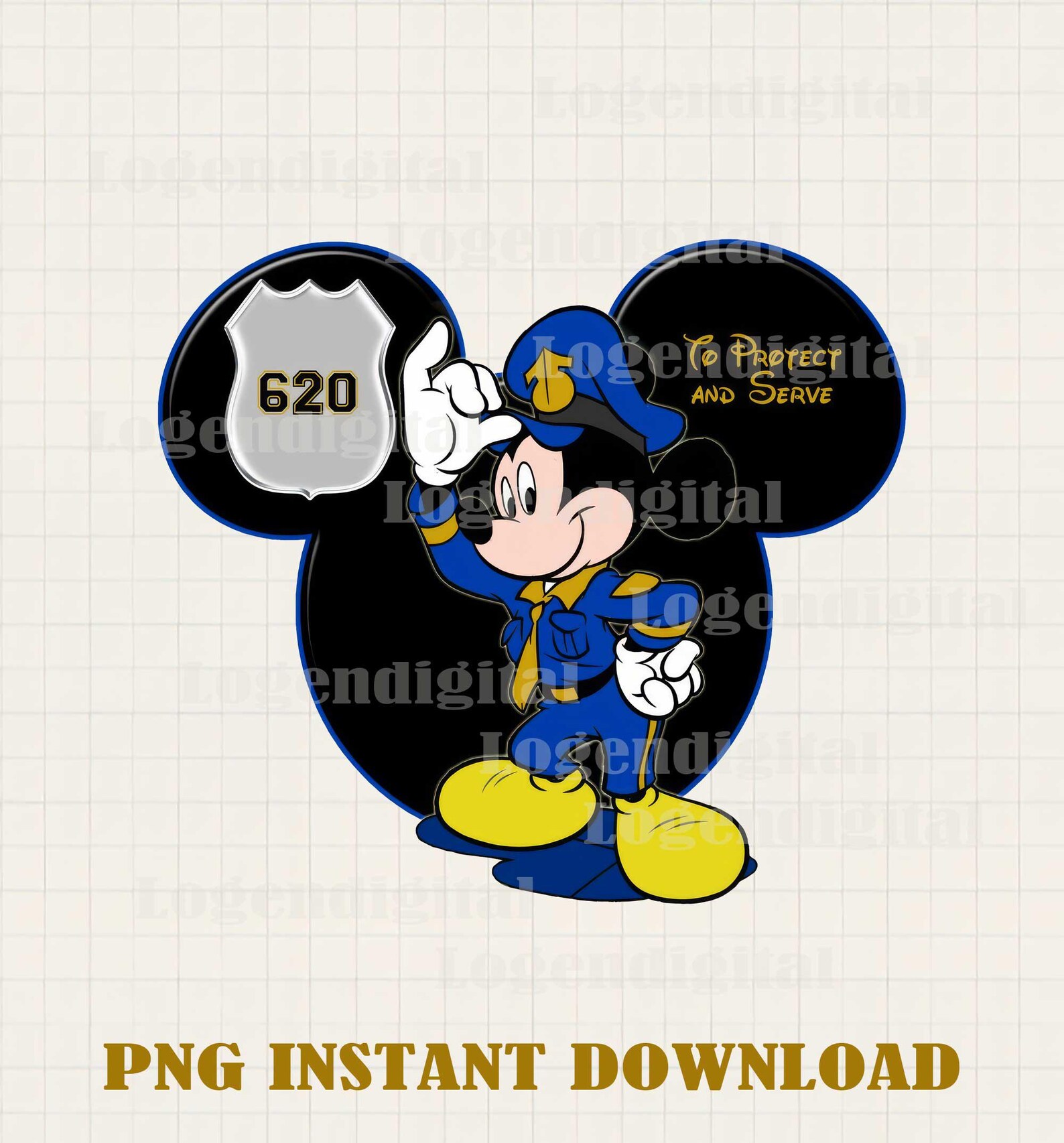 Police Mickey Mouse PNG Sublimation, Thin Blue Line Mickey Police Png ...