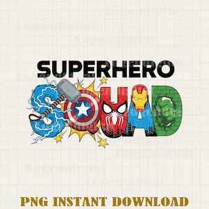 Superhero Squad Png, Superhelden Png, Superheld Avengers Png, Kinder Superheld Png, Avengers Squad Sublimation