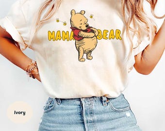 Mama Bär Winnie The Pooh Comfort Colors Shirts, Mama Bär T-Shirts, Pooh Bear Mother Comfort Colors T-Shirt