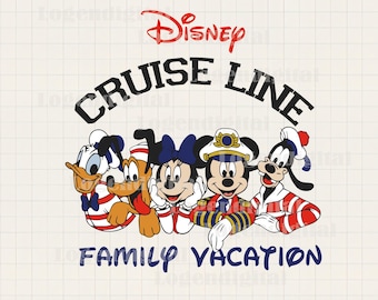 Disney Cruise Line Family Vacation SVG, Cartoon Mouse Cruise svg, Family Trip Cruise Line Cut File for Cricut svg png eps dxf files cricut