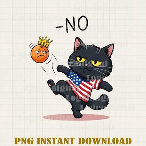No Kings In America Black Cat Png