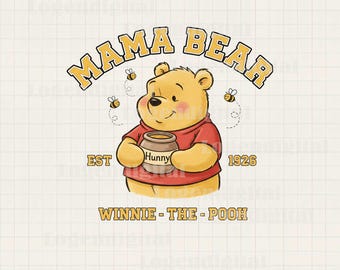Mama Bear Kubuś Puchatek Png, Kubuś Puchatek Est 1926 Png, Kubuś Puchatek Mama Png, Matka Kreskówka png Sublimacja