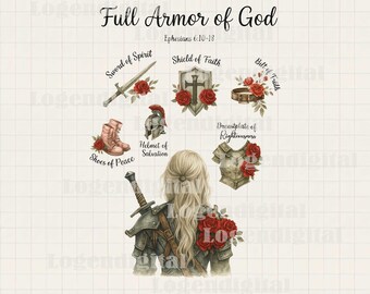 Full Armor Of God Ephesians 6: 10 PNG, Ephesians 6 10 png, God Faith Bible Quotes png files Instants Download