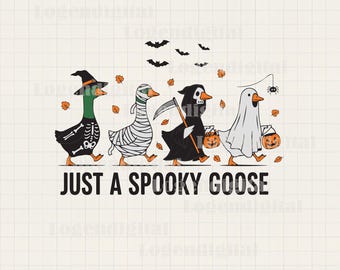 Just A Spooky Goose Svg, Halloween Goose svg Spooky Halloween Duck Costume svg png eps dxf files cricut