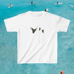 Olive Green Bikini Print Baby Tee, Bikini Top Shirt, Summer Graphic Tee, Baby Tee, Trendy Graphic 90s Baby Tee, Y2k Baby Tee, Girls Shirt