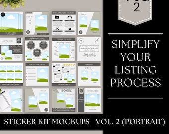 Planner Sticker Kit Mockups Template: Editable Canva Templates (Vol. 2)