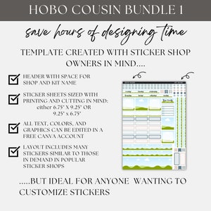 Hobonichi Cousin Planner Sticker Kit Templates Bundle: Weekly & Monthly ...