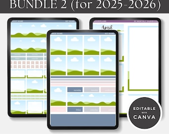 Erin Condren 7x9 Planner Stickers: Weekly & Monthly Canva Templates (Digital Download)