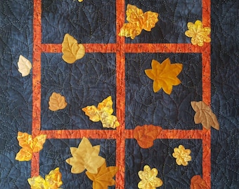 Autumn Leaves. A quilted Wall Hanging (Digital pattern)