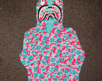 Bape Pink and Blue Jacket (Size M)