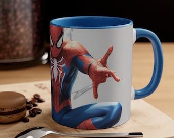 Tazza da caffè con accento Spider Man, 11 once