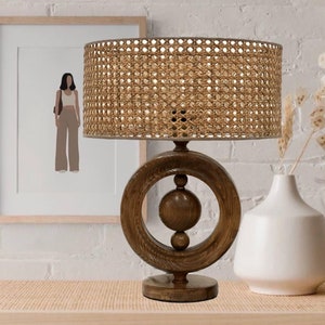 Handcrafted Wooden Lamps - Illuminate Your Space with Rustic Elegance 14'' 16'' 20''