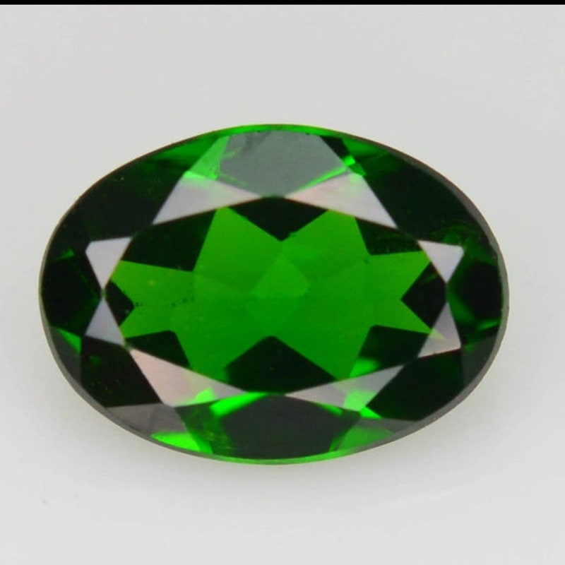 Russian Green Chrome Diopside Round Cut Gemstone – 6mm, New With Tags