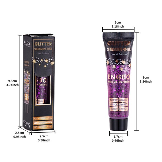 Glitzer Gesicht Gel Set – Für Halloween, Festivals, Party-Make-up, Wasserdicht & Haftfest
