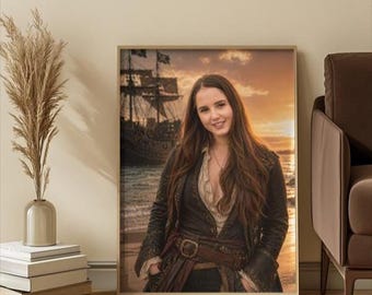 Personalised Pirate Captain Portrait from Photo | Cinematic Custom Wall Art Print | Unique Birthday, Anniversary & Valentine Gift Idea