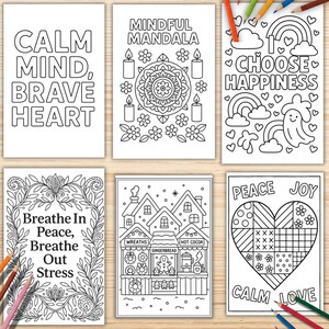 Motivational colouring page printable with encouraging quote designs for relaxation and stress relief. Features black and white inspirational artwork including floral frames, hearts, and mandalas. Perfect for adults, teens, and wellness activities. Boost positivity, creativity, and mindfulness through this digital download colouring book that combines self-care, motivation, and calming art therapy.