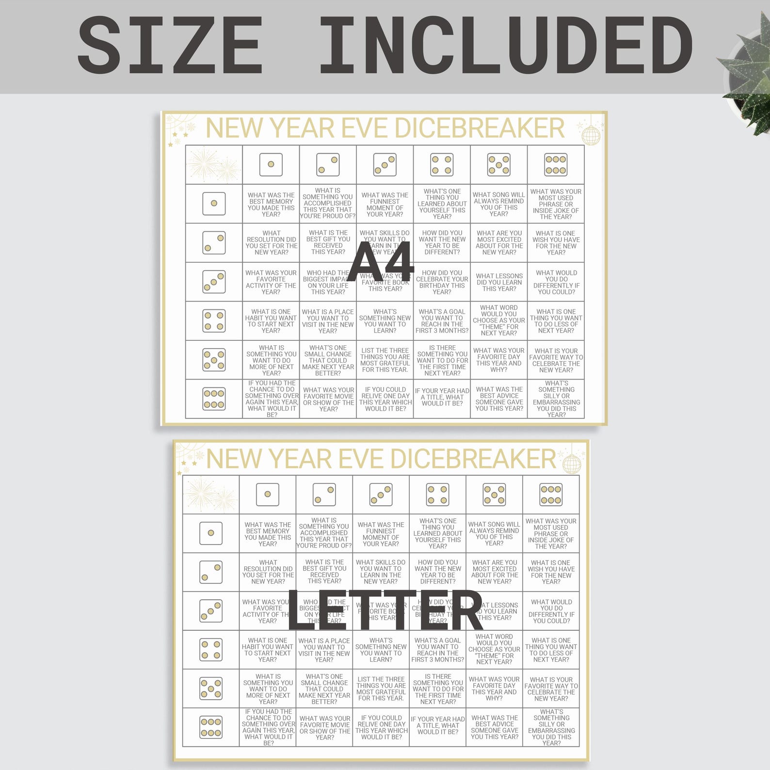 New Year’s Dice Game | Icebreaker New Year’s Game | New Year's Eve ...