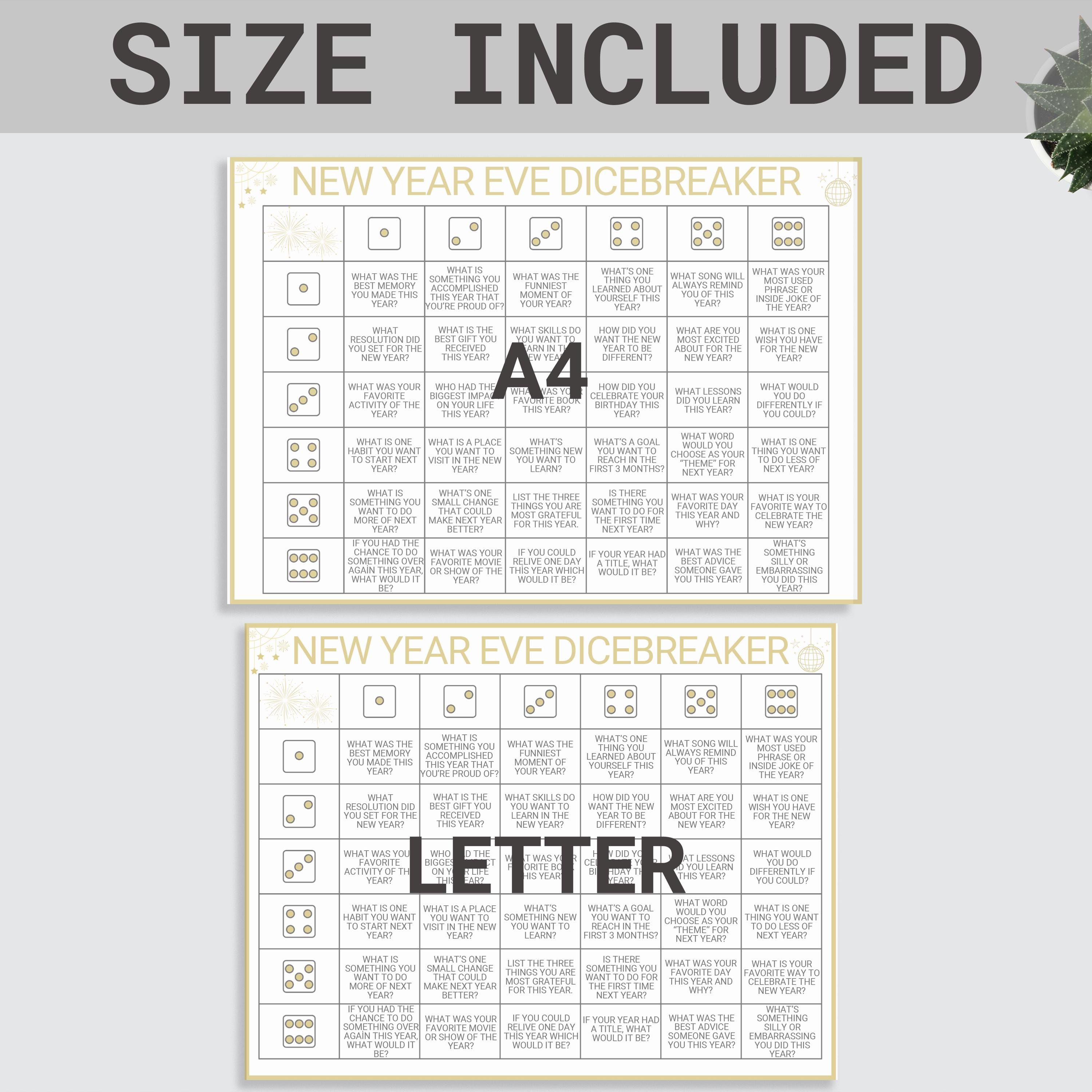 New Year’s Dice Game | Icebreaker New Year’s Game | New Year's Eve ...