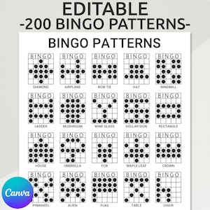 200 modèles de bingo modifiables | Jeu de bingo amusant à imprimer | Modèles gagnants modifiables au bingo | Bingo, alphabet, Chiffres, Signalisation, Formes