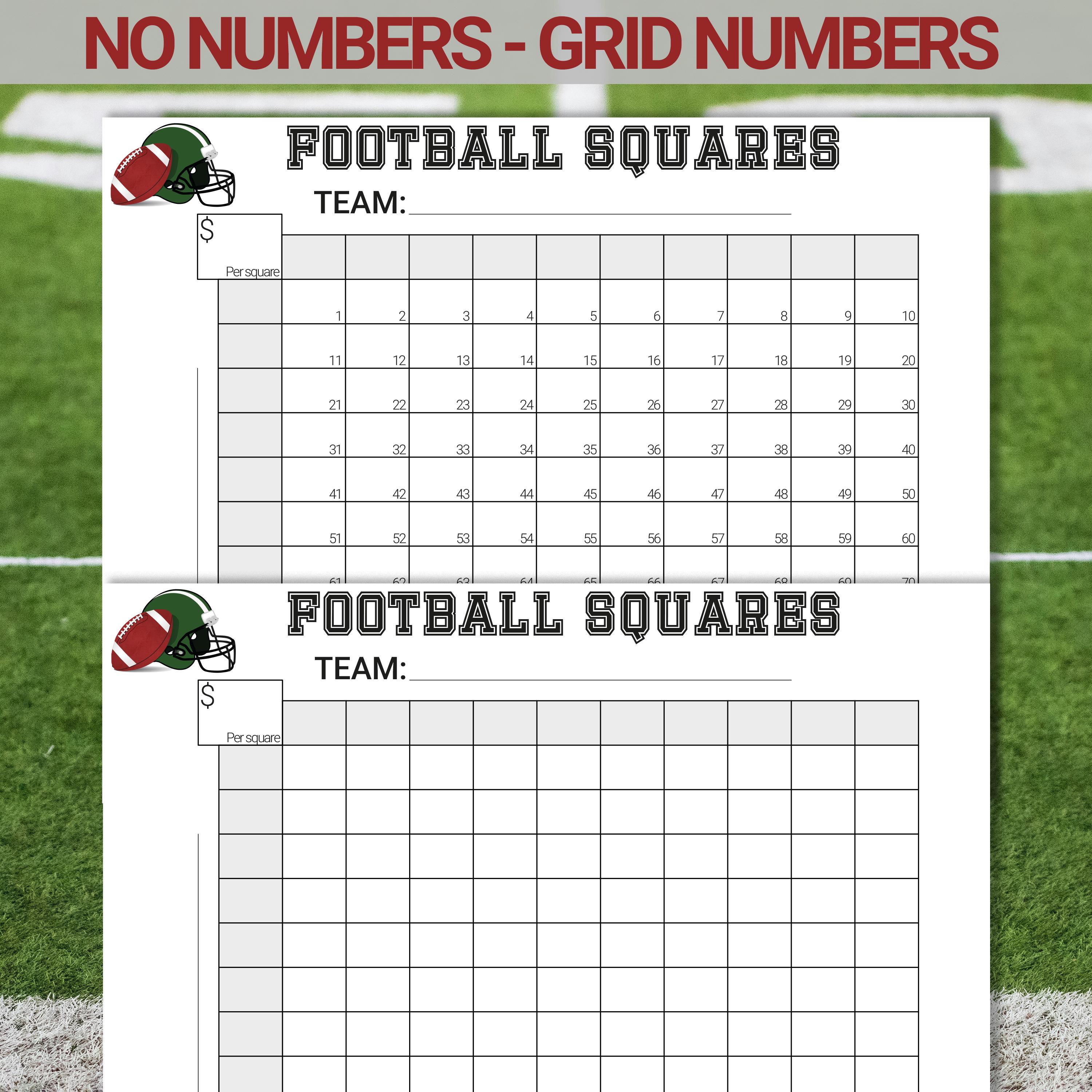 Printable Football Squares | Football Betting Game | Football Square ...