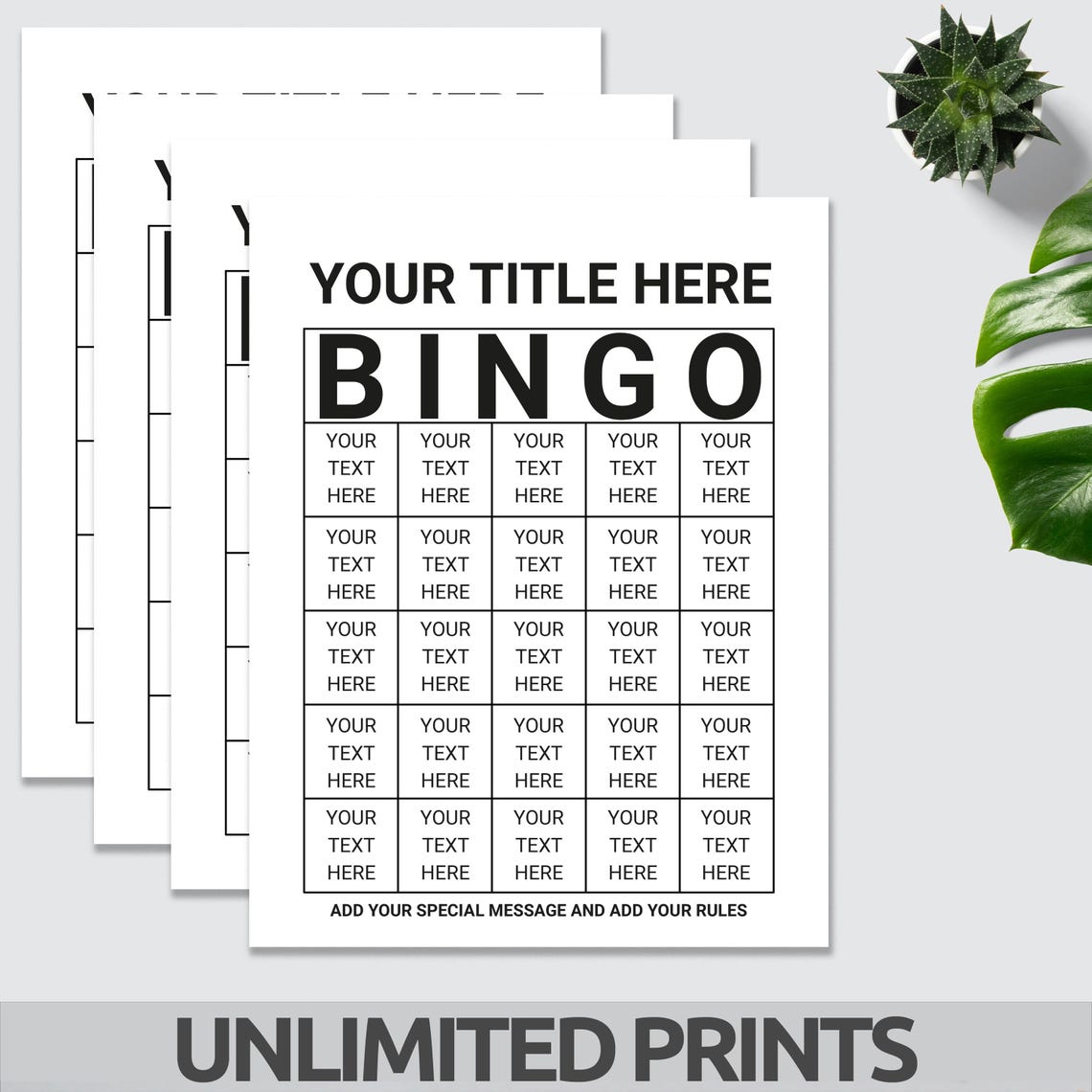 Editable Bingo Card | Customizable Bingo Game | Editable Party Bingo ...