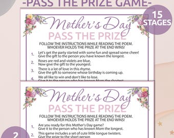 Mother's Day Pass The Prize Game | Mothers Day Games | Mothers Day Party Game |  Mothers Day Group Game | Mother's Day Pass The Present Game