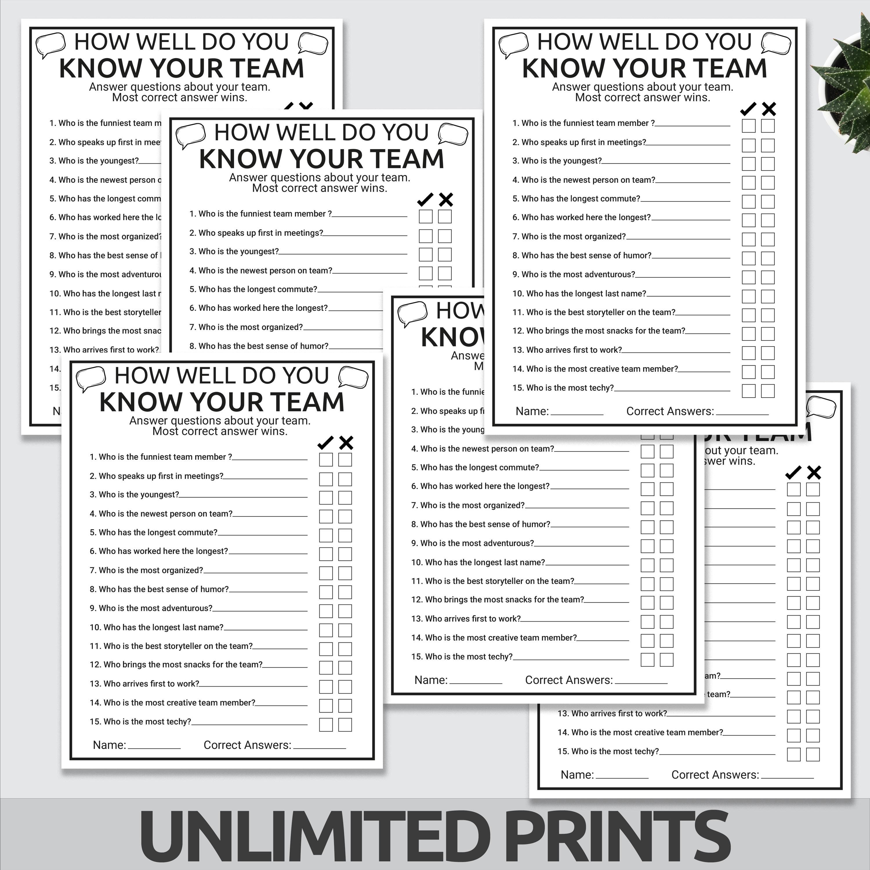 Editable Office Trivia Team Building Games | Custom Team Building Games ...
