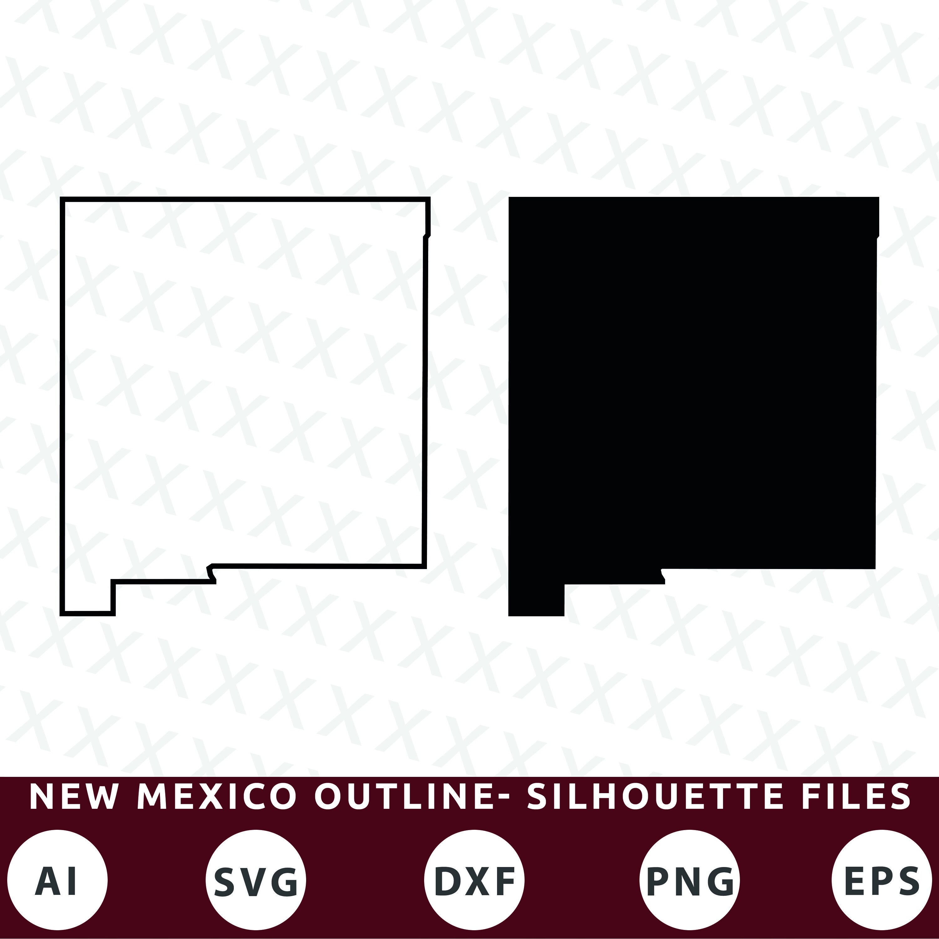 New Mexico Outline SVG Files New Mexico Silhouette SVG Files - Etsy