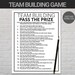 Team Building Games | Team Building Pass the Prize Game | Office Team ...