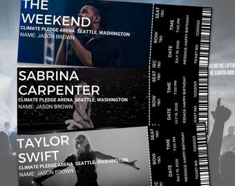 Editable Concert Ticket Template | Custom Concert Ticket | Personalized Event Ticket | Custom Concert Ticket Invitation | Concerts Birthday