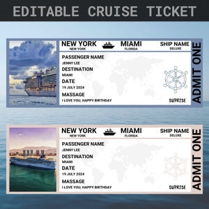 Carnival Cruise Tickets | Cruise Ticket Download | Royal Caribbean Cruise Ticket | Cruise Ticket Boarding Pass Template | Cruise Ticket