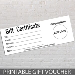 Gift Certificate Template | Editable Gift Voucher | Editable Gift ...