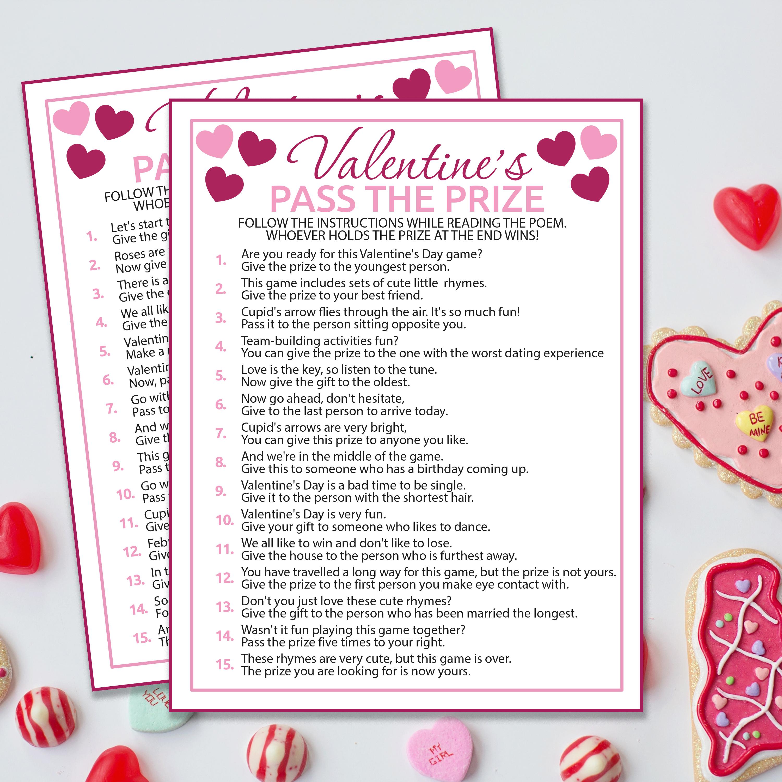 Pass the Prize Valentine's Day Game | Valentines Day Activity ...