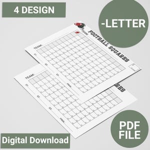 Printable Football Squares | Football Betting Game | Football Square ...