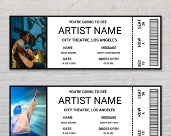 Editable Concert Ticket Template | Custom Concert Ticket | Personalized Event Ticket | Custom Concert Ticket Invitation | Concert Tickets