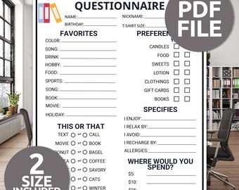 Getting To Know You Coworker Game | Team Building Get To Know You Questionnaire | Employee Getting To Know You Game | All About My Coworker