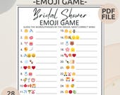 Bridal Shower Emoji Pictionary Game | Bridal Shower Emoji Game | Printable Bridal Party Game | Bridal Phrases Emoji Game | Hen Party Games