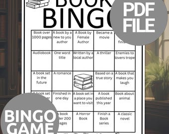 Bingo boeken | Afdrukbare boekbingokaarten | Bingo-uitdaging boeken | Boekenuitdaging | Uitdaging voor lezen | Leesplanner | Tracker lezen