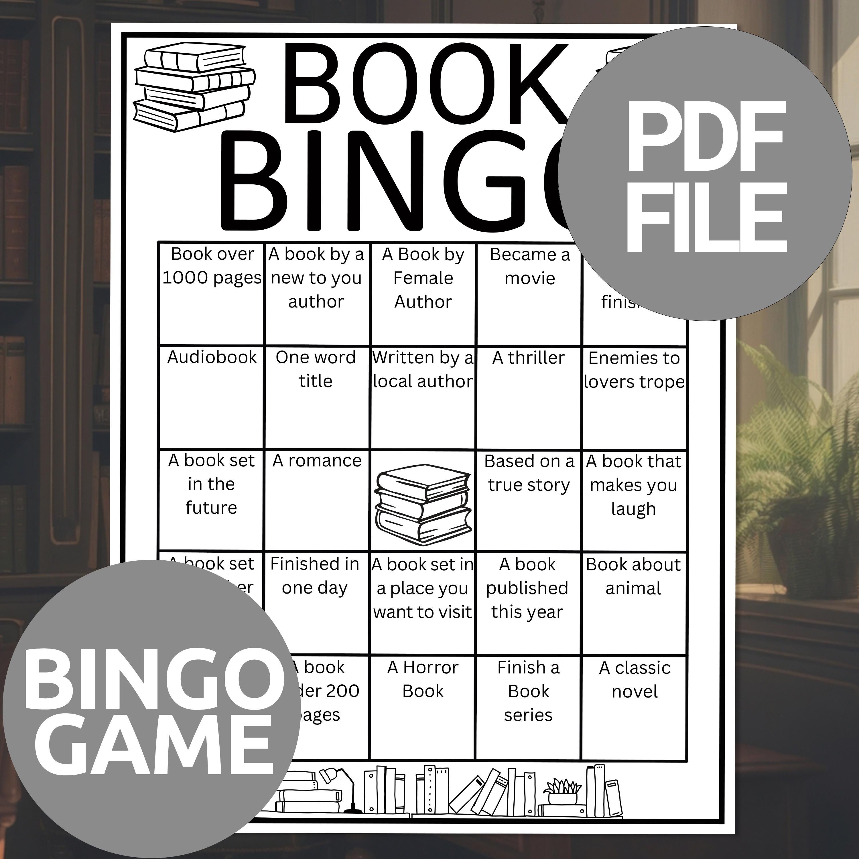 Book Bingo | Printable Book Bingo Cards | Book Bingo Challenge | Book ...