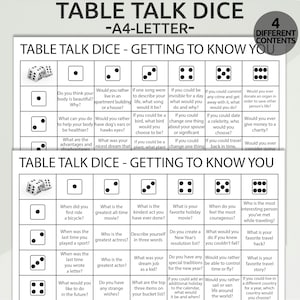 DiceBreaker Roll and Tell Game | Table Talk Dice | Conversation Starter Game | Simple Icebreaker Game | Party Starter Game | Get To Know You