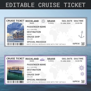 Carnival Cruise Tickets | Cruise Ticket Download | Royal Caribbean Cruise Ticket | Cruise Ticket Boarding Pass Template | Cruise Ticket