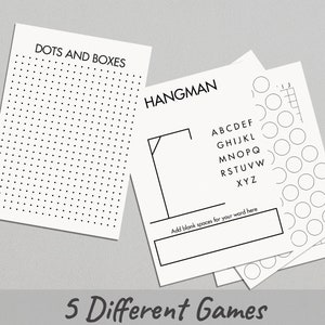 Pen and Paper Printable Games Travel Games Dry Erase Travel Games Pen and Paper Printable Games Travel Games Dry Erase Travel Games