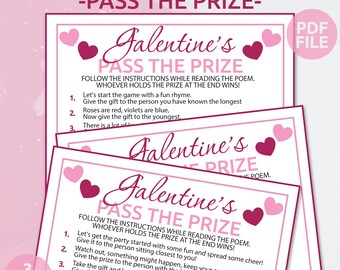 Pass the Prize Galentine's Day Game | Galentine Game for Adults | Galentine's Pass The Gift Game | Galentine's Day Game | Galentine's Games
