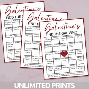 Galentines Day Find the Guest Bingo Game | Galentine's Get to Know You ...