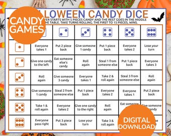 Halloween Candy Dice Game | Halloween Candy Game | Halloween Party Games for Kids | Halloween Party Game | Halloween Games School Classroom