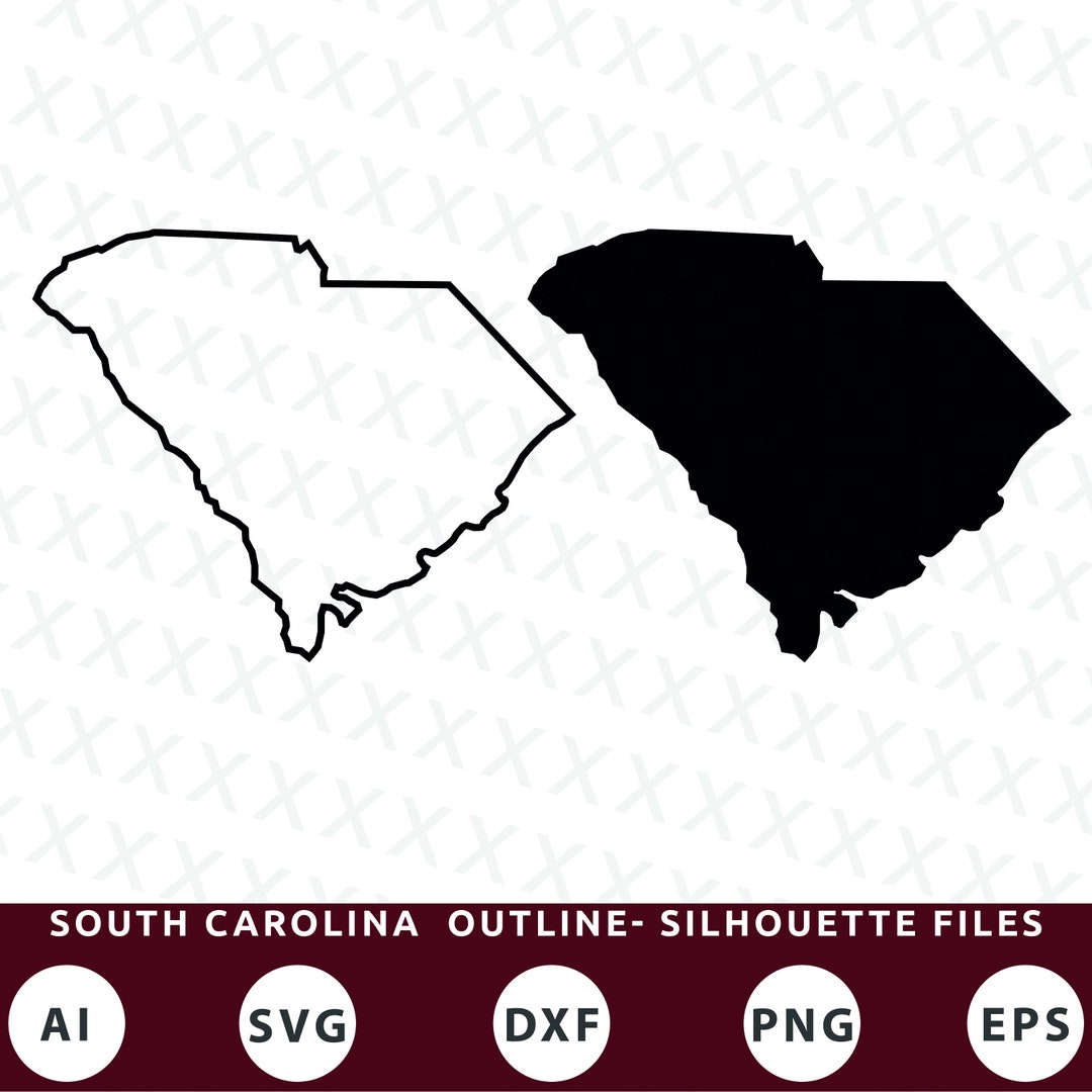 South Carolina Outline SVG Files South Carolina Silhouette SVG Files ...