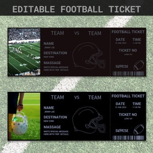 Fussball Ticket Geschenk | Fussball Tickets | Fussball Geburtstagskarte | Druckbare Fußball-Eintrittskarten | Überraschungsgeschenk | Fußball Spiel Karten Geschenk
