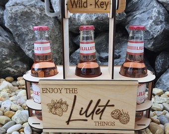 Lillet Geschenk | Lillet Flaschenhalter | Lillet deko | Lillet Wild Berry Set | Cocktail | Lilletgeschenk | Lillet Caddy | Lillet Verpackung