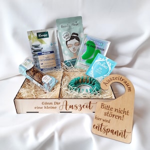 Geschenk Box | Wellness Geschenk Set | Auszeit Geschenk | Auszeit Frau | Wellness Box | Box zum selber befüllen | SPA Wellness | Holzkiste